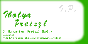 ibolya preiszl business card